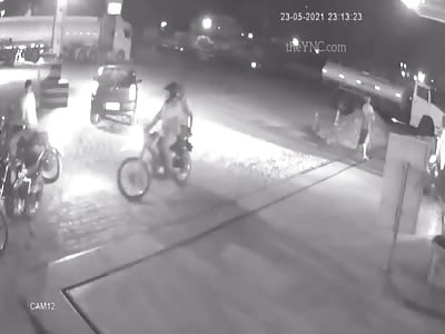 CCTV  { man is executed by hitman}