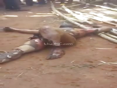 man in agony with his whole body burned 