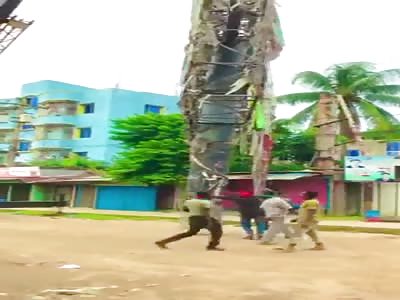 Surprise Electrocution Kills Indian Workers