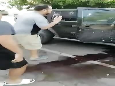 attack on a Jeep in which two men are traveling one died at the scene 