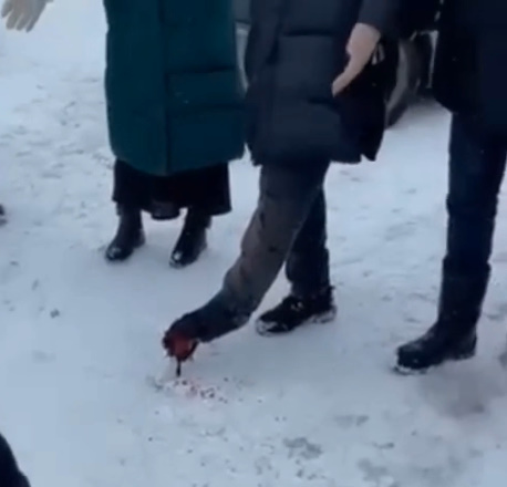 Toe no! Flashbang Explodes Under Protesters Foot.