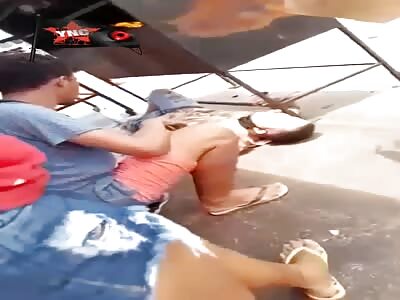 SHOOT THE MAN SHOT AT CHURRASCARIA IN VILA DOS CABANOS. 