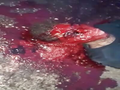 shit. Man killed with several shots in the head 