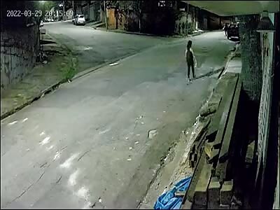 Cctv. motorcycle hits woman 