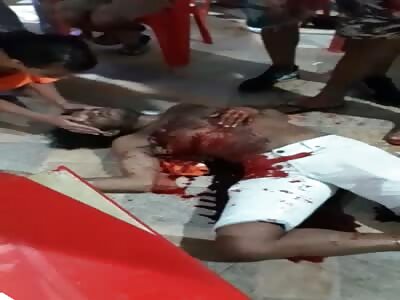 man in agony after being stabbed multiple times