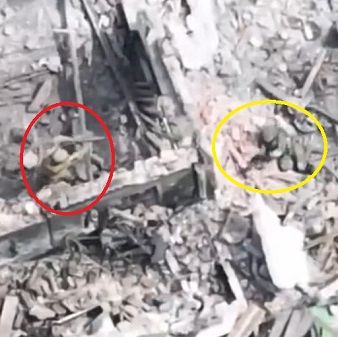 Paratroopers of the 79th Assault Group Shoot Russians In the Ruins of Marinka