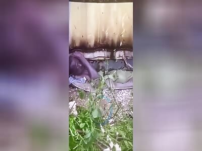 A CONTAINER FELL ON THIS MAN DURING HURRICANE