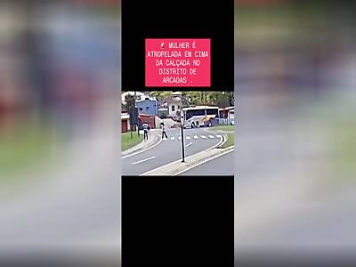  Woman Run Over On The Sidewalk And Driver Flees