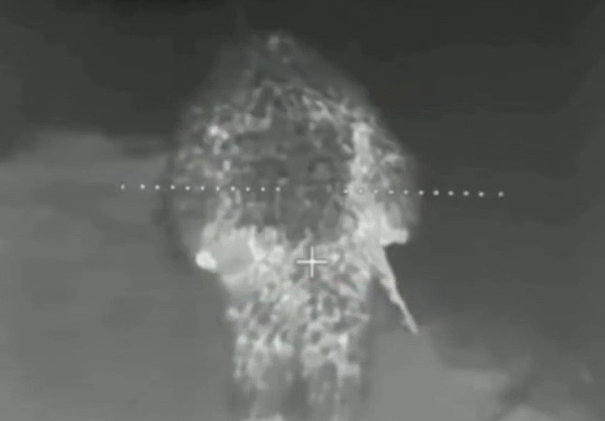 Ukrainian sniper in a ghillie suit with a low IQ. 