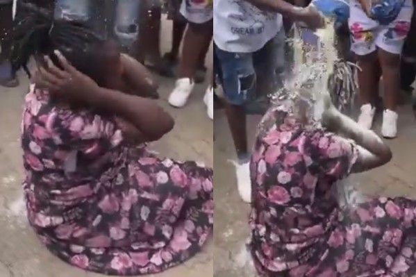 Old Woman Humiliated For Stealing