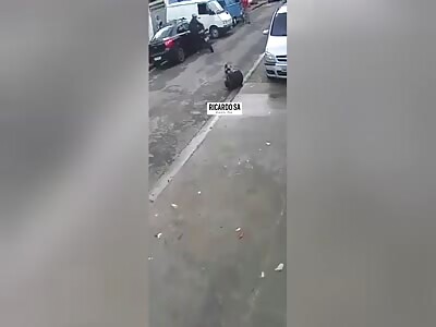 THIEVES TRIED TO INTERCEPT A PICKUP TRUCK AND IT BACKFIRED