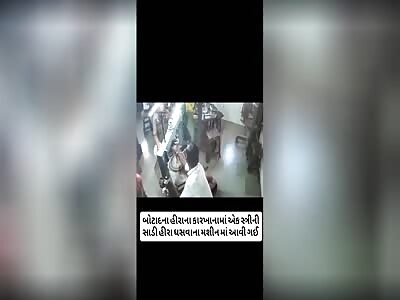 WORK ACCIDENT IN DIAMOND POLISHING MACHINE