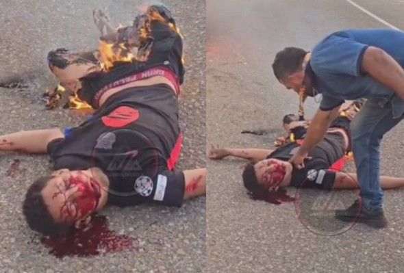 Motorcyclist Dies In Fiery Accident