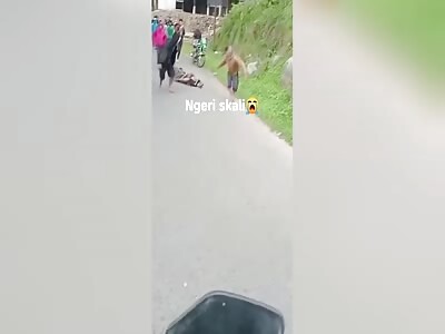 RAPIST DRAGGED BY THE STREET