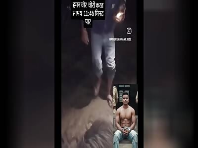 TIED THIEF BEING PUNISHED