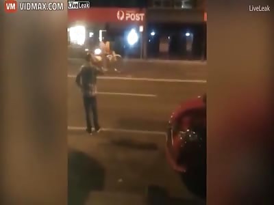 Guy on a dirtrbike get smoked by a car