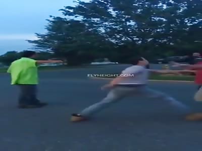 LOL little 15 year old Wigger smacks around older guy 