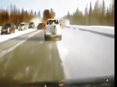 MAN IS ON FIRE AFTER CAR ACCIDENT