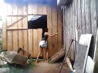 Fighting of sluts in the favela