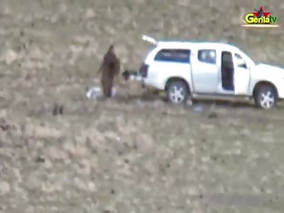 Turkish Patrol Gets Lits Up And Tucks Their Tails Running