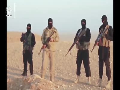 After Lengthy Speech A Man In His Grave Is Lit Up By ISIS Firing Squad