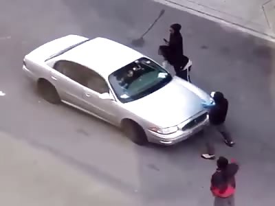 Driver Runs Over Black Guy After A Group Tried Setting Her Car On Fire