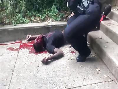 Crime Scene Of Black Man Executed Leaving Him A Bloody Mess