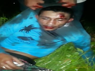 Thief Gets A Beating With A Branch And Punches