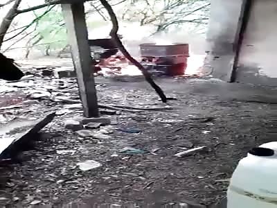 Cartel Members Getting Rid Of Rivals Bodies By Burning Them