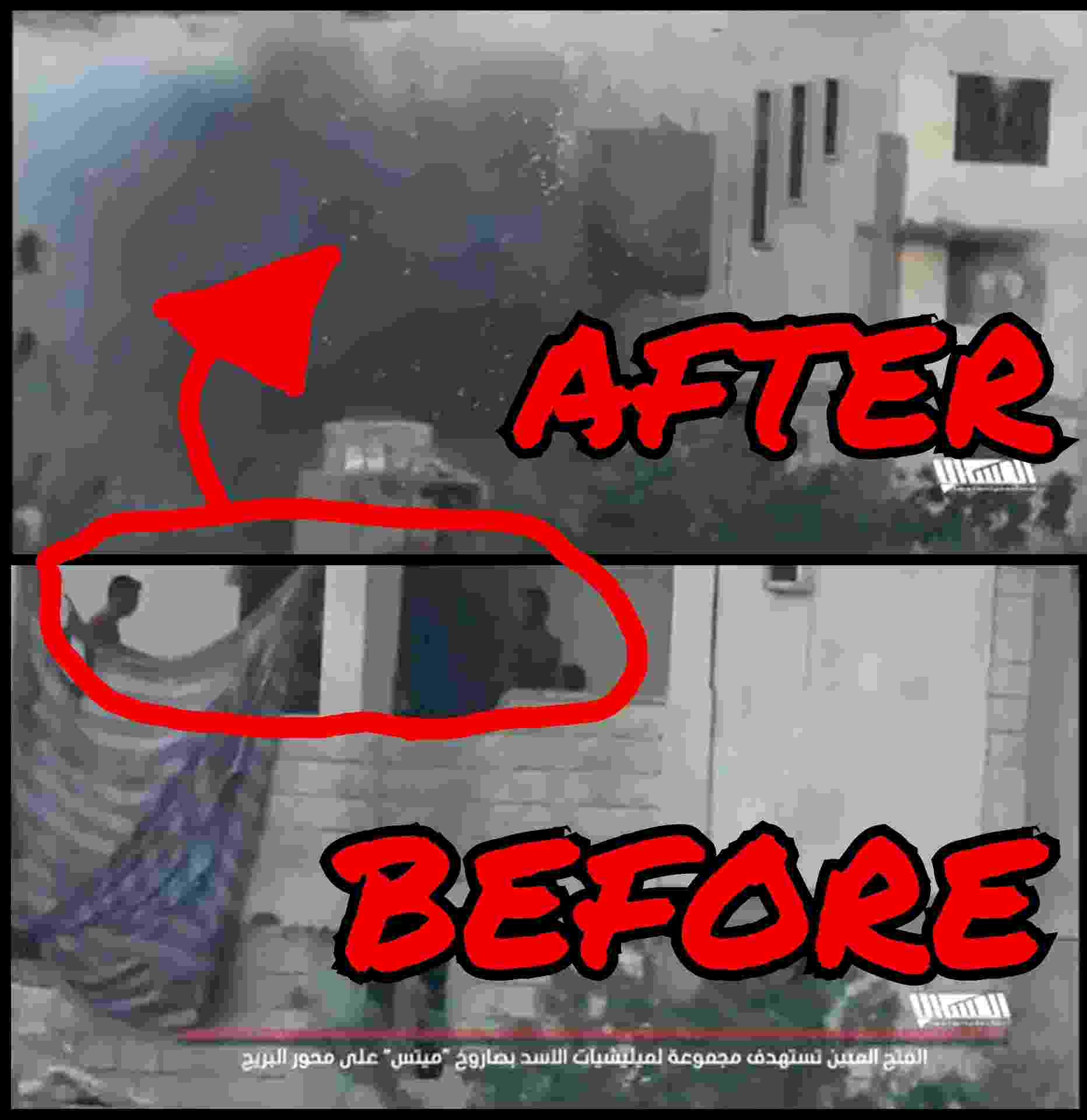 Direct Hit On Regime Soldiers With ATGM