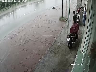 Guy Takes A Piss In The Street, But Then Something Happened