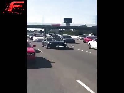 Dude  crashes into some trees...