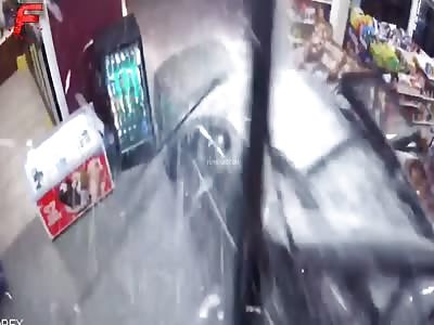 Woman crashes her car