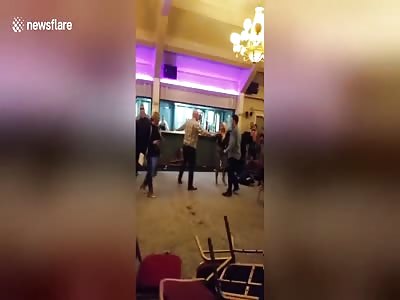 Screaming, chairs hurled as kickboxing