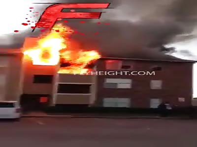 People had to jump from a burning building 