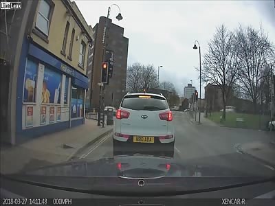 Car crashes into a pedestrian during high speed chase