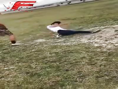 Teen gets dropped twice in under 10 seconds