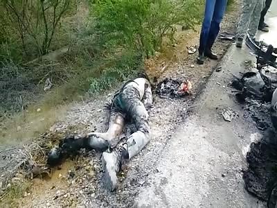 motorcycle accident leaves 2 dead burned