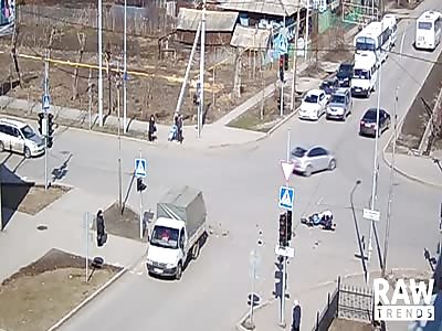 Helmet less speeding biker dies after hitting truck