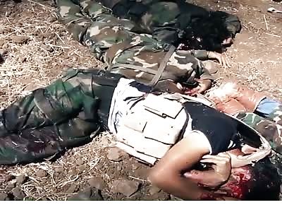 Soldiers shot down by isis on battlefield And shooting