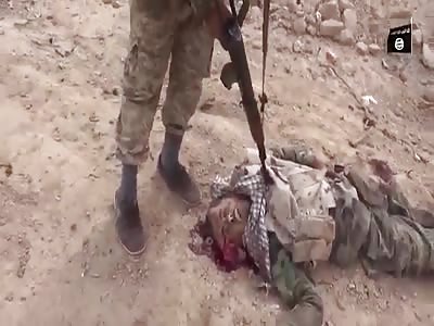 Isis in battle, dead and charred bodies.