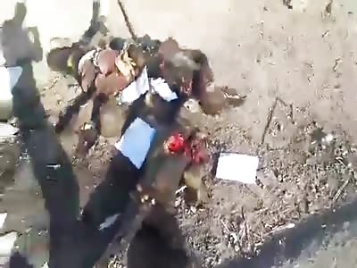 Daesh slaughtered by iraq weapons gore video