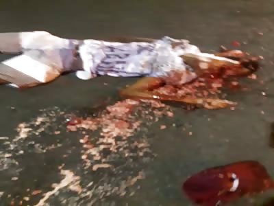 Several shots of machine gun