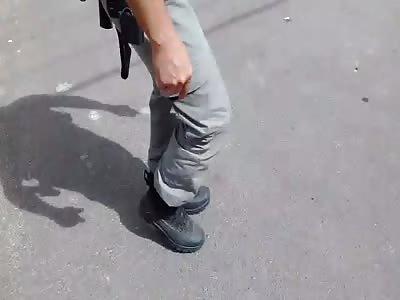 Police find man burning