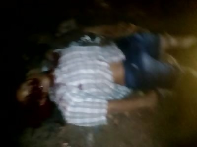 Thief and beaten and bleeding and agonizing last moments of life