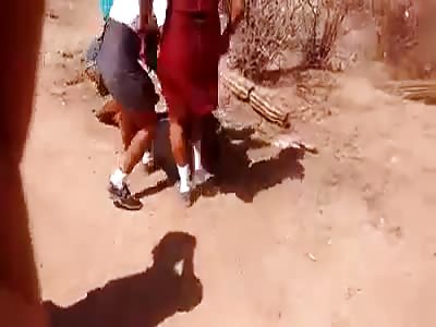 Girl brutally beating