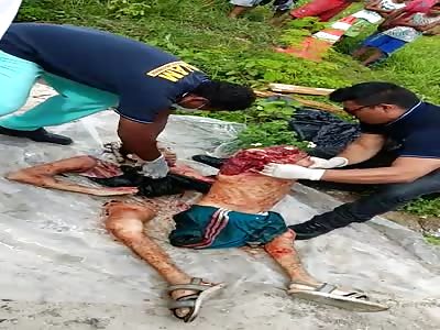 Video of the dismembered man's body found