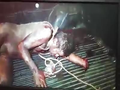 Naked Thief With Hand Chopped Off fucked Up in the Back Of a Pickup truck