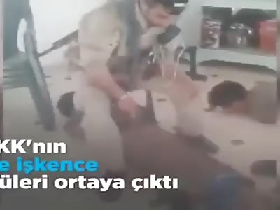 soldier beating man with chair