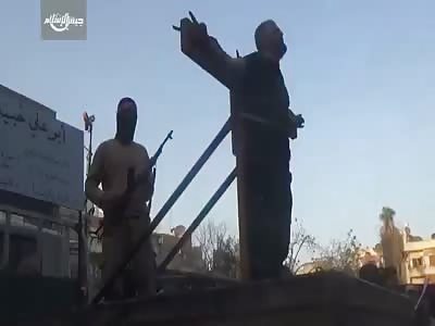 New ISIS running on a cross with exploded head